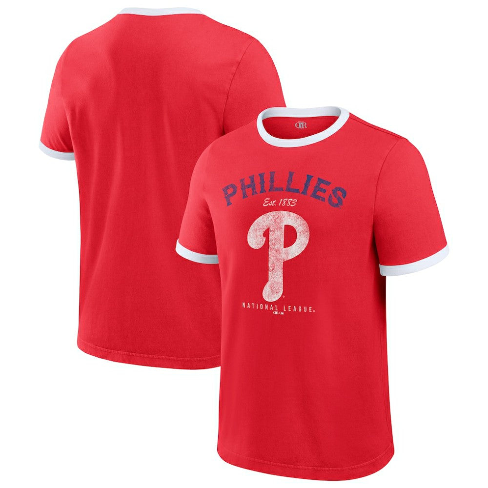 Philadelphia Phillies Darius Rucker Collection Washed Ringer T-Shirt Red
