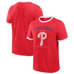 Philadelphia Phillies Darius Rucker Collection Washed Ringer T-Shirt Red