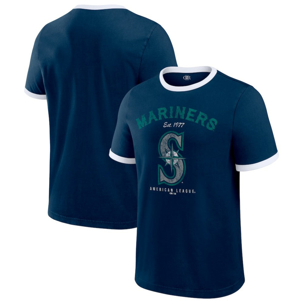 Seattle Mariners Darius Rucker Collection Washed Ringer T-Shirt Navy