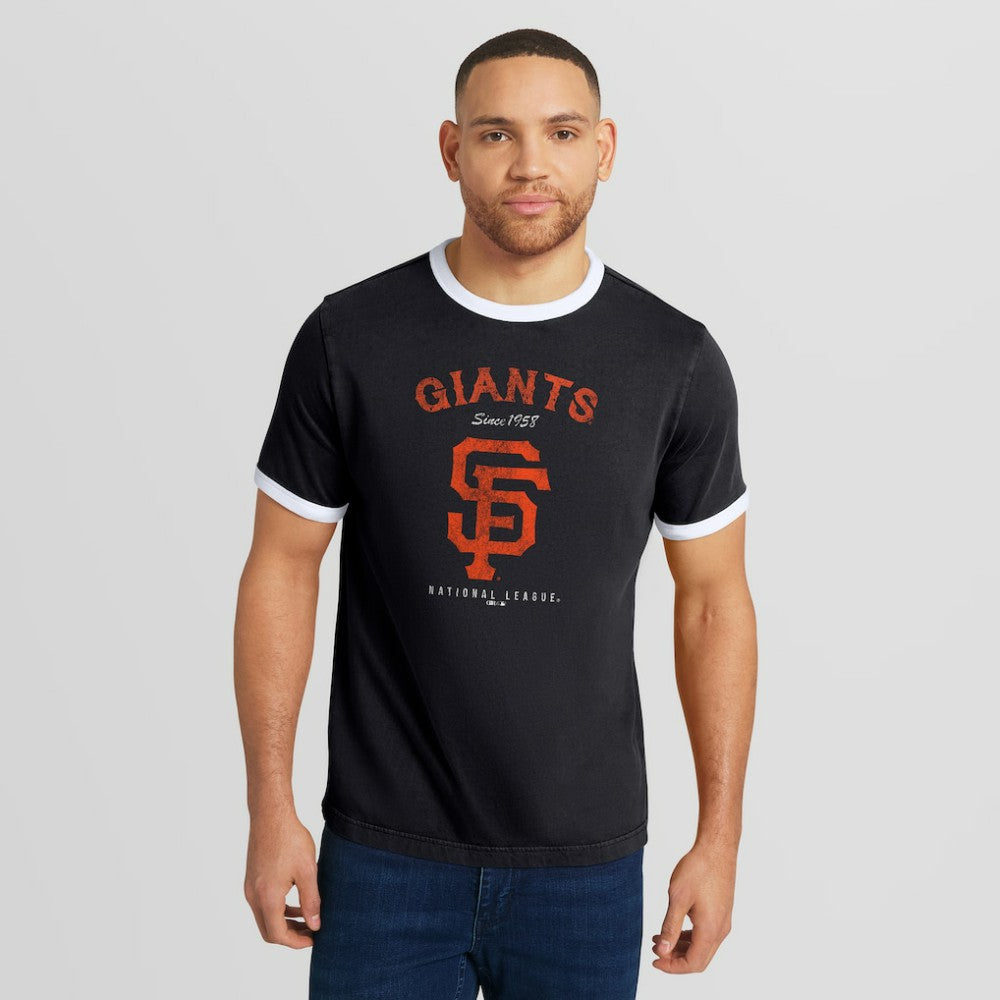 San Francisco Giants Darius Rucker Collection Washed Ringer T-Shirt Black