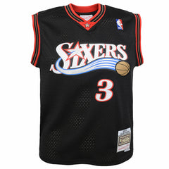 Allen Iverson Philadelphia 76ers Youth 2000-01 Swingman Road Jersey - Black