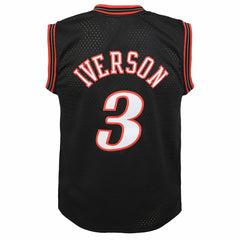 Allen Iverson Philadelphia 76ers Youth 2000-01 Swingman Road Jersey - Black