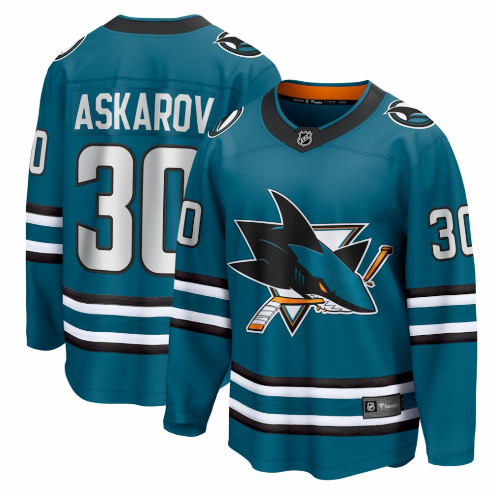 Yaroslav Askarov San Jose Sharks Fanatics Home Breakaway Jersey Teal