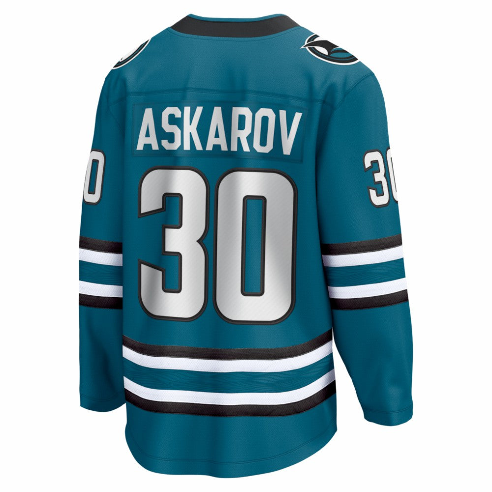 Yaroslav Askarov San Jose Sharks Fanatics Home Breakaway Jersey Teal