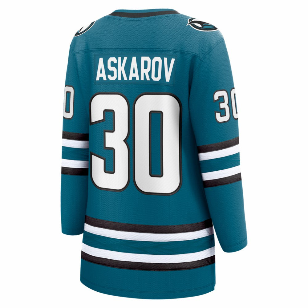 Yaroslav Askarov San Jose Sharks Fanatics Women's Home Breakaway Jersey Teal