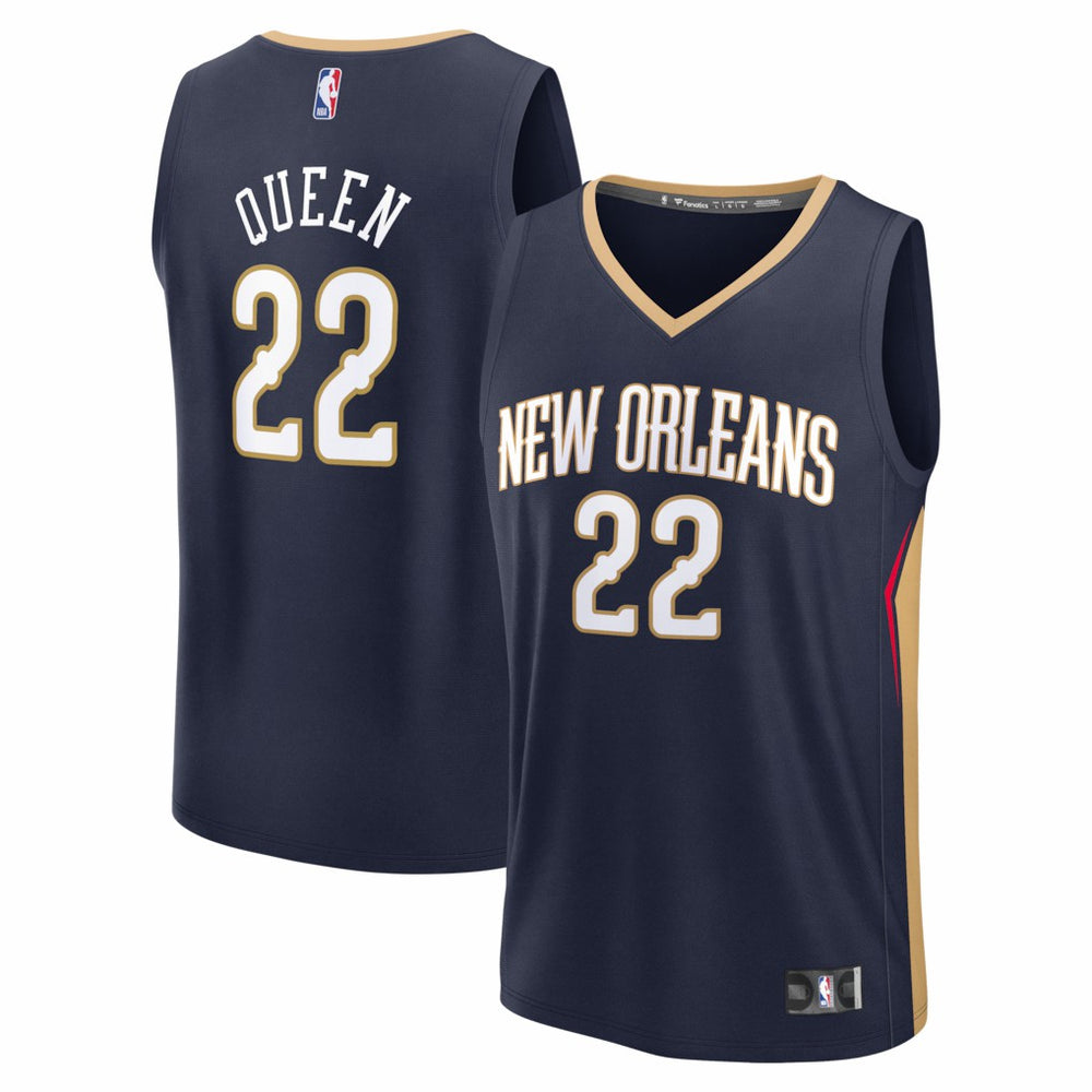 Derik Queen New Orleans Pelicans Fast Break Replica Jersey - Icon Edition - Navy