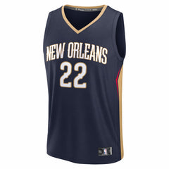 Derik Queen New Orleans Pelicans Fast Break Replica Jersey - Icon Edition - Navy