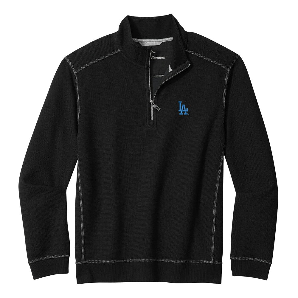 Los Angeles Dodgers Tommy Bahama Montego Bay Half-Zip Sweatshirt Black