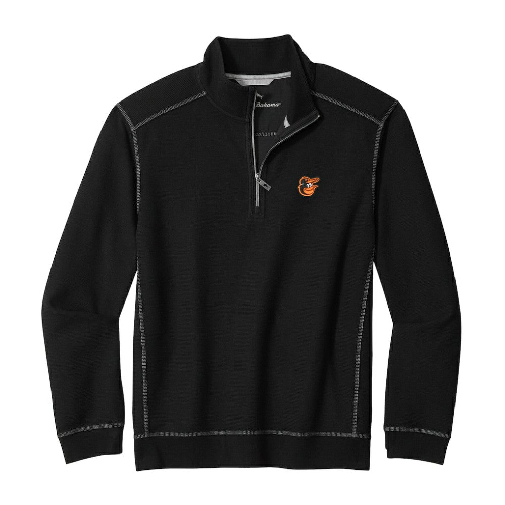 Baltimore Orioles Tommy Bahama Montego Bay Half-Zip Sweatshirt Black