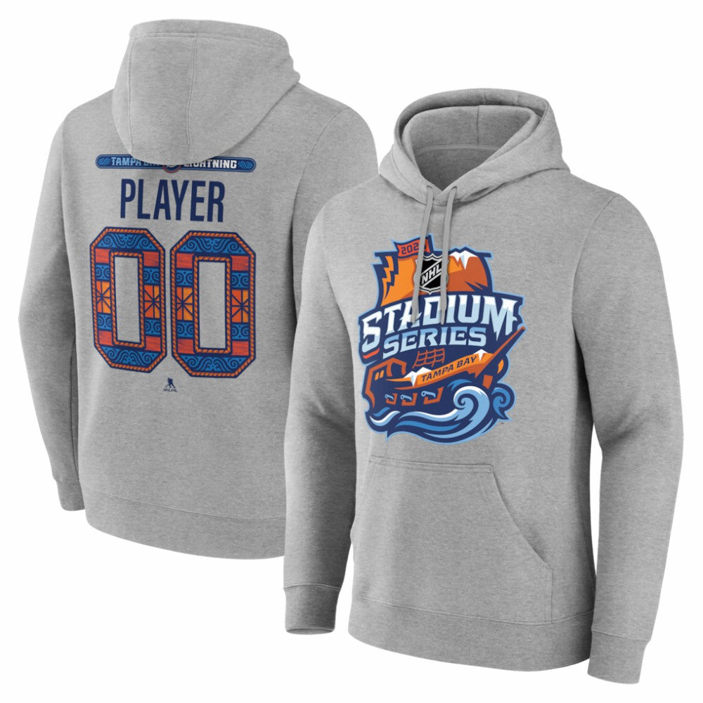 Tampa Bay Lightning 2026 NHL Stadium Series Personalized Name & Number Hoodie Gray