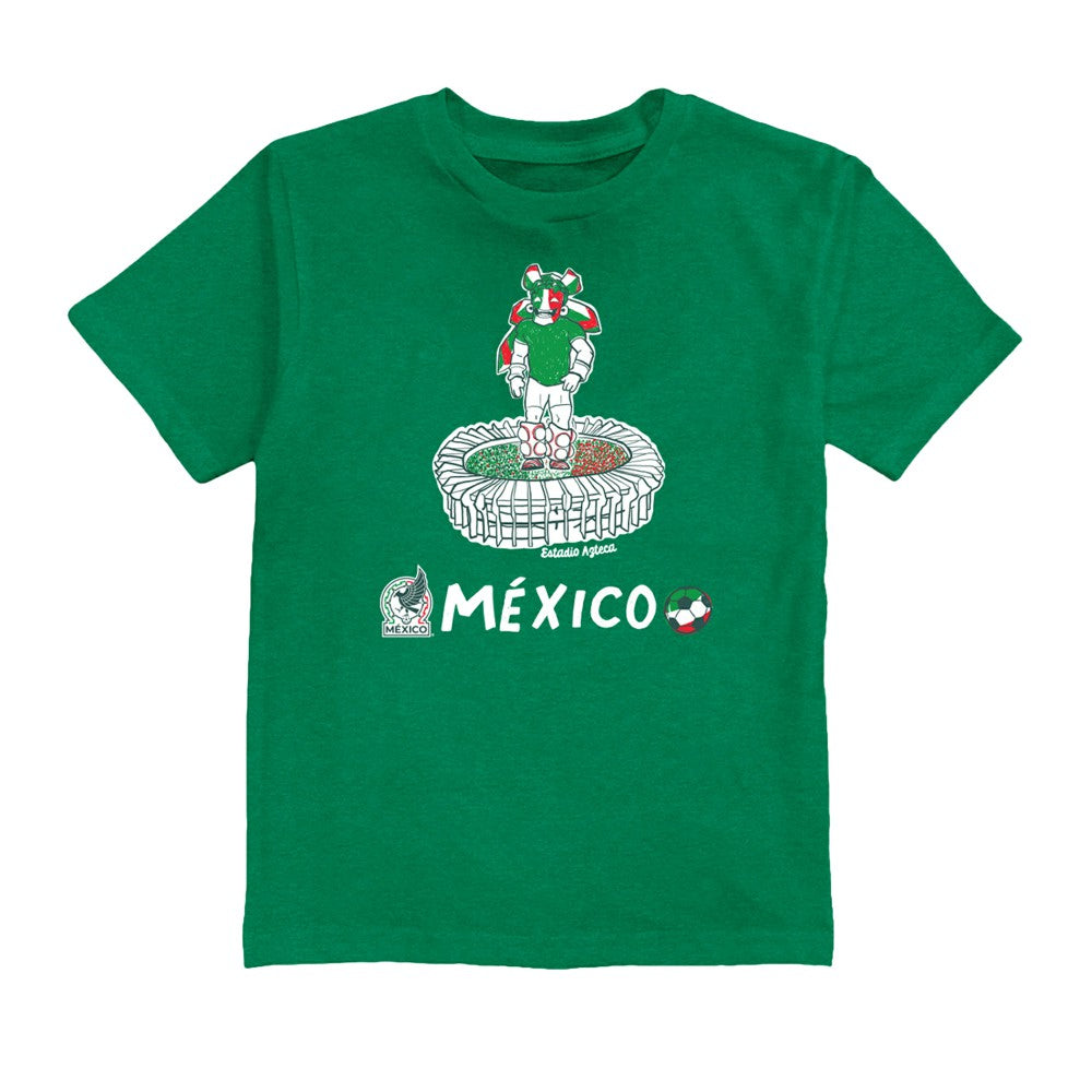 Edson Álvarez Mexico National Team Vive La Fete Youth Player Name & Number Stadium Style T-Shirt Green