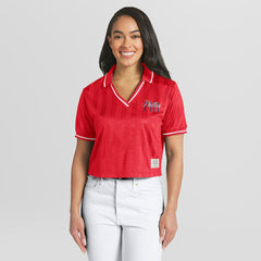 Philadelphia Phillies WEAR by Erin Andrews Women's Cropped Polo Red