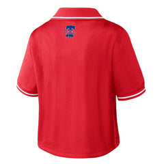 Philadelphia Phillies WEAR by Erin Andrews Women's Cropped Polo Red