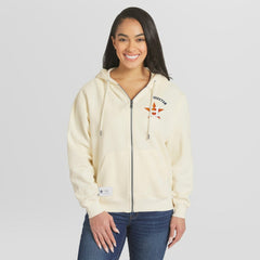 Houston Astros WEAR by Erin Andrews Women's Full-Zip Hoodie Cream