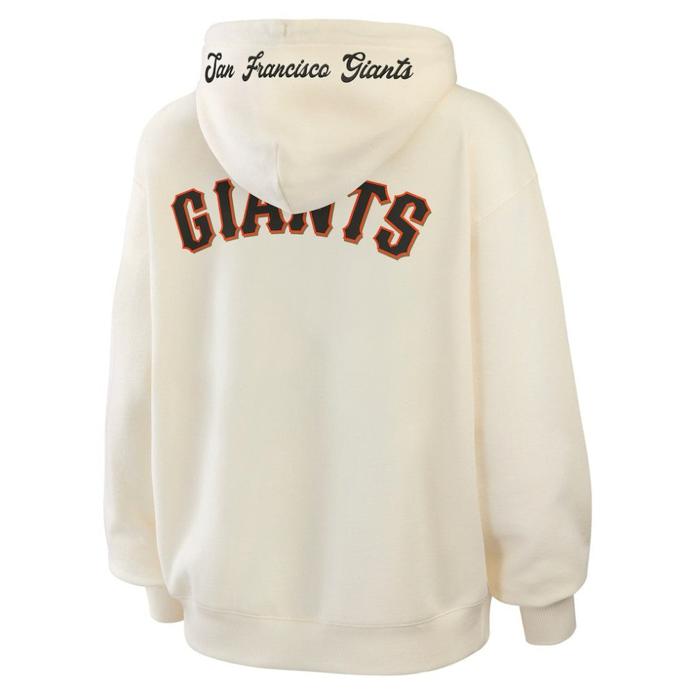 San Francisco Giants WEAR by Erin Andrews Women's Full-Zip Hoodie Cream