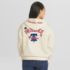 Philadelphia Phillies WEAR by Erin Andrews Women's Full-Zip Hoodie Cream