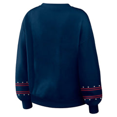 New York Yankees WEAR by Erin Andrews Women's Americana Heavyweight Fleece Sweatshirt Navy