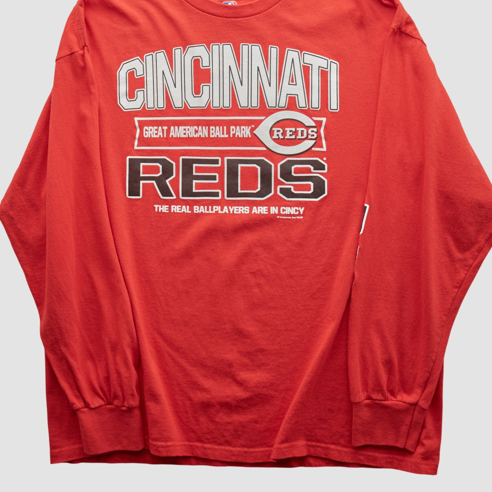 Cincinnati Reds Genuine Merchandise 2000s Long Sleeve T-shirt Red Vintage