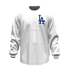 Los Angeles Dodgers Women's Baseball Stitch Spirit Jersey Long Sleeve T-Shirt White