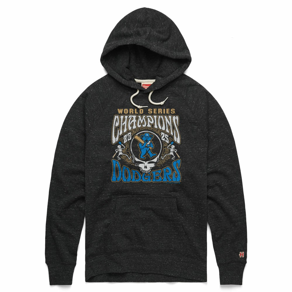 Los Angeles Dodgers Homage 2026 Gold Collection Grateful Dead Hoodie Charcoal
