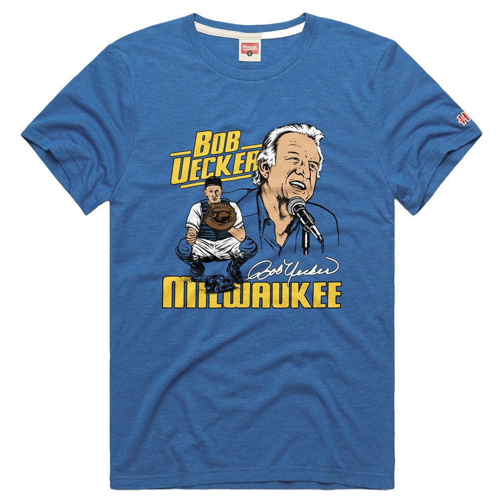 Milwaukee Brewers Homage Tri-Blend Hyperlocal T-Shirt Royal