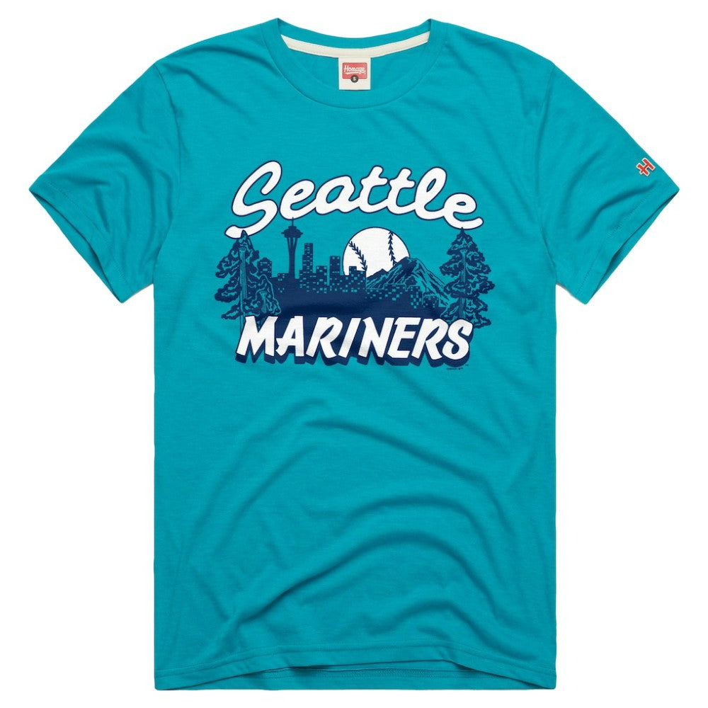 Seattle Mariners Homage Tri-Blend Hyperlocal T-Shirt Teal