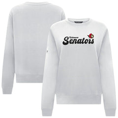 Ottawa Senators Levelwear Women's Yvette Big Script Tri-Blend Sweatshirt White
