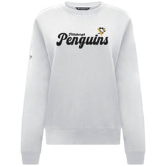 Pittsburgh Penguins Levelwear Women's Yvette Big Script Tri-Blend Sweatshirt White