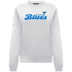 St. Louis Blues Levelwear Women's Yvette Big Script Tri-Blend Sweatshirt White