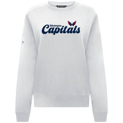 Washington Capitals Levelwear Women's Yvette Big Script Tri-Blend Sweatshirt White