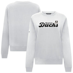 Anaheim Ducks Levelwear Women's Yvette Big Script Tri-Blend Sweatshirt White