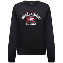 Montreal Canadiens Levelwear Women's Yvette Limelight Big Letter Sweatshirt Black