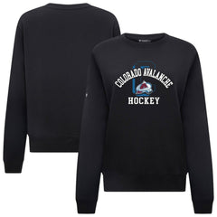 Colorado Avalanche Levelwear Women's Yvette Limelight Big Letter Sweatshirt Black