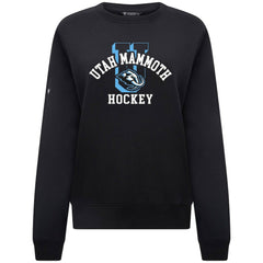 Utah Mammoth Levelwear Women's Yvette Limelight Big Letter Sweatshirt Black