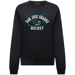 San Jose Sharks Levelwear Women's Yvette Limelight Big Letter Sweatshirt Black