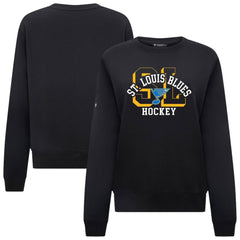St. Louis Blues Levelwear Women's Yvette Limelight Big Letter Sweatshirt Black