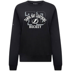 Tampa Bay Lightning Levelwear Women's Yvette Limelight Big Letter Sweatshirt Black