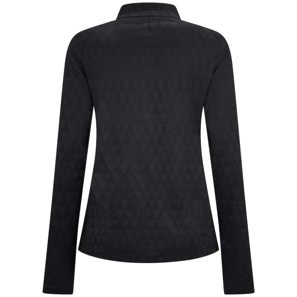 Nashville Predators Levelwear Women's Spike Raglan Quarter-Zip Top Black