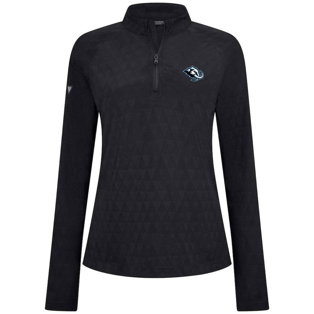 Utah Mammoth Levelwear Women's Spike Raglan Quarter-Zip Top Black