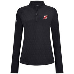 New Jersey Devils Levelwear Women's Spike Raglan Quarter-Zip Top Black