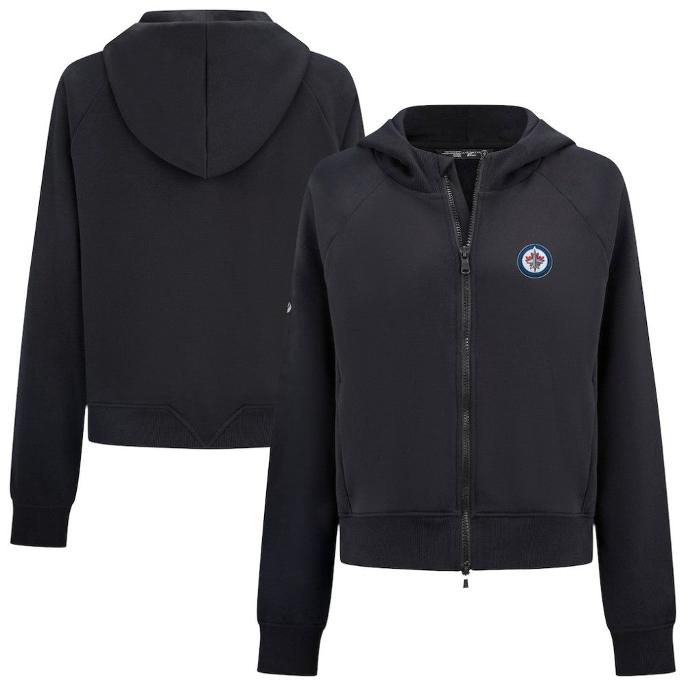 Winnipeg Jets Levelwear Women's Judd Raglan Full-Zip Hoodie Black