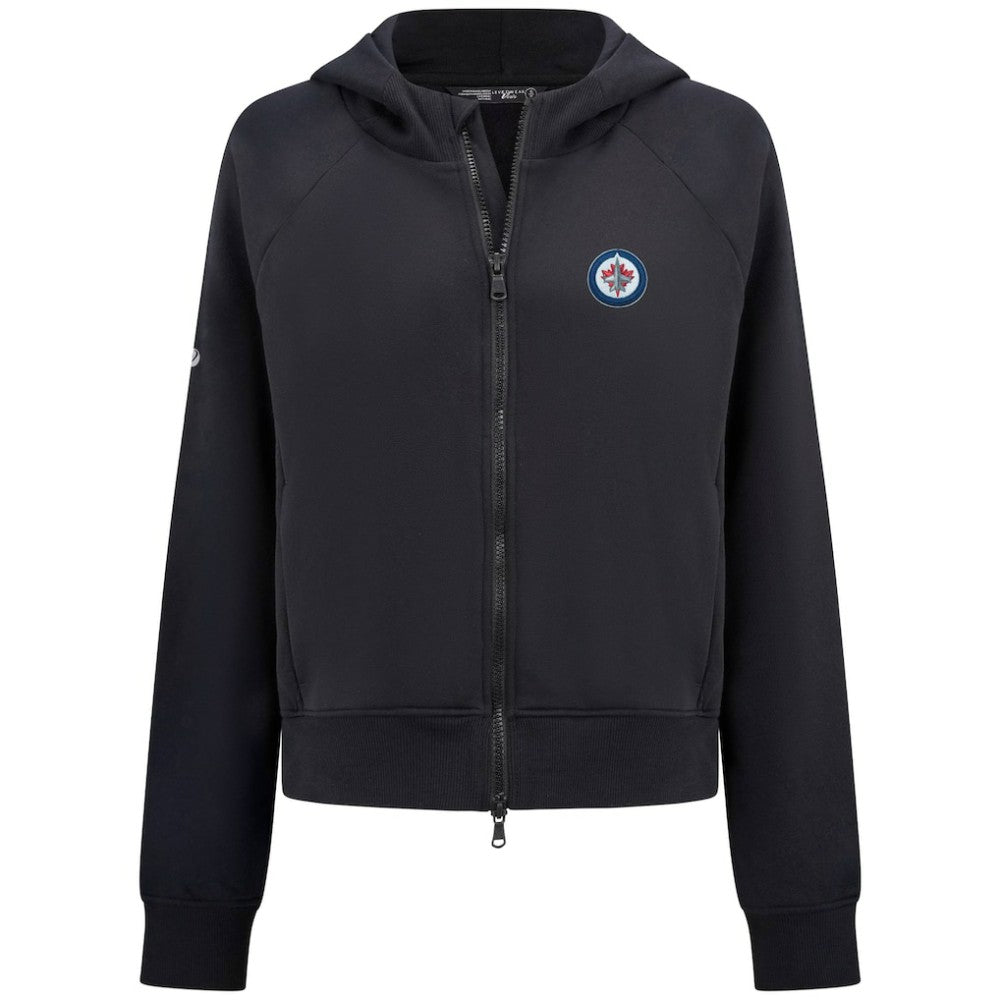 Winnipeg Jets Levelwear Women's Judd Raglan Full-Zip Hoodie Black