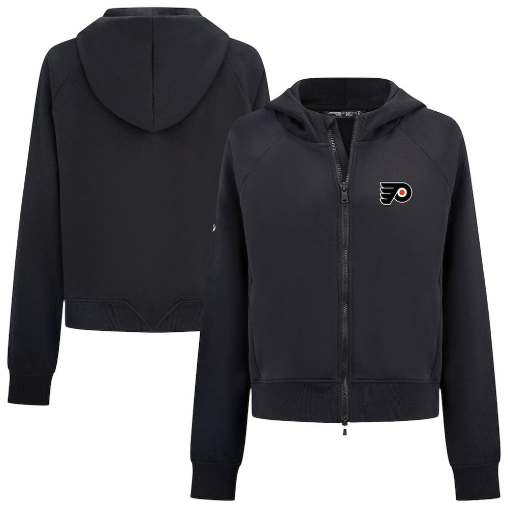 Philadelphia Flyers Levelwear Women's Judd Raglan Full-Zip Hoodie Black