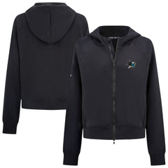 San Jose Sharks Levelwear Women's Judd Raglan Full-Zip Hoodie Black
