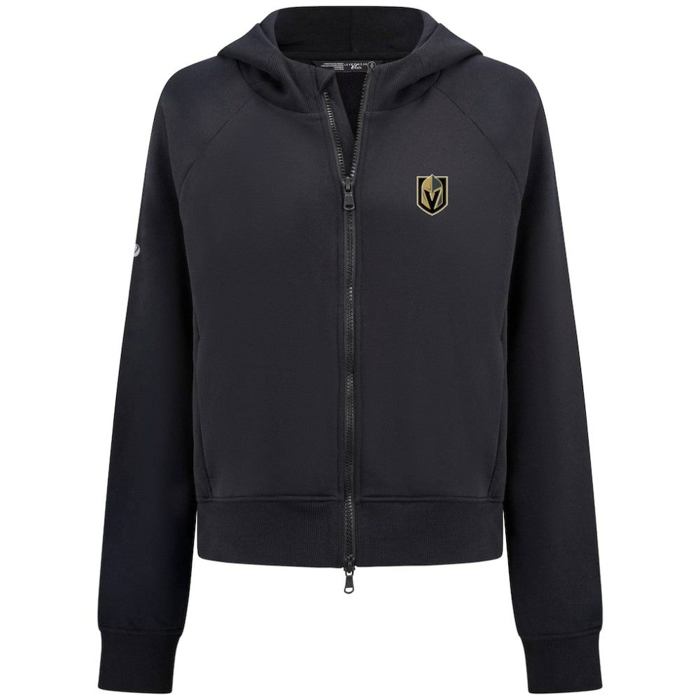 Vegas Golden Knights Levelwear Women's Judd Raglan Full-Zip Hoodie Black