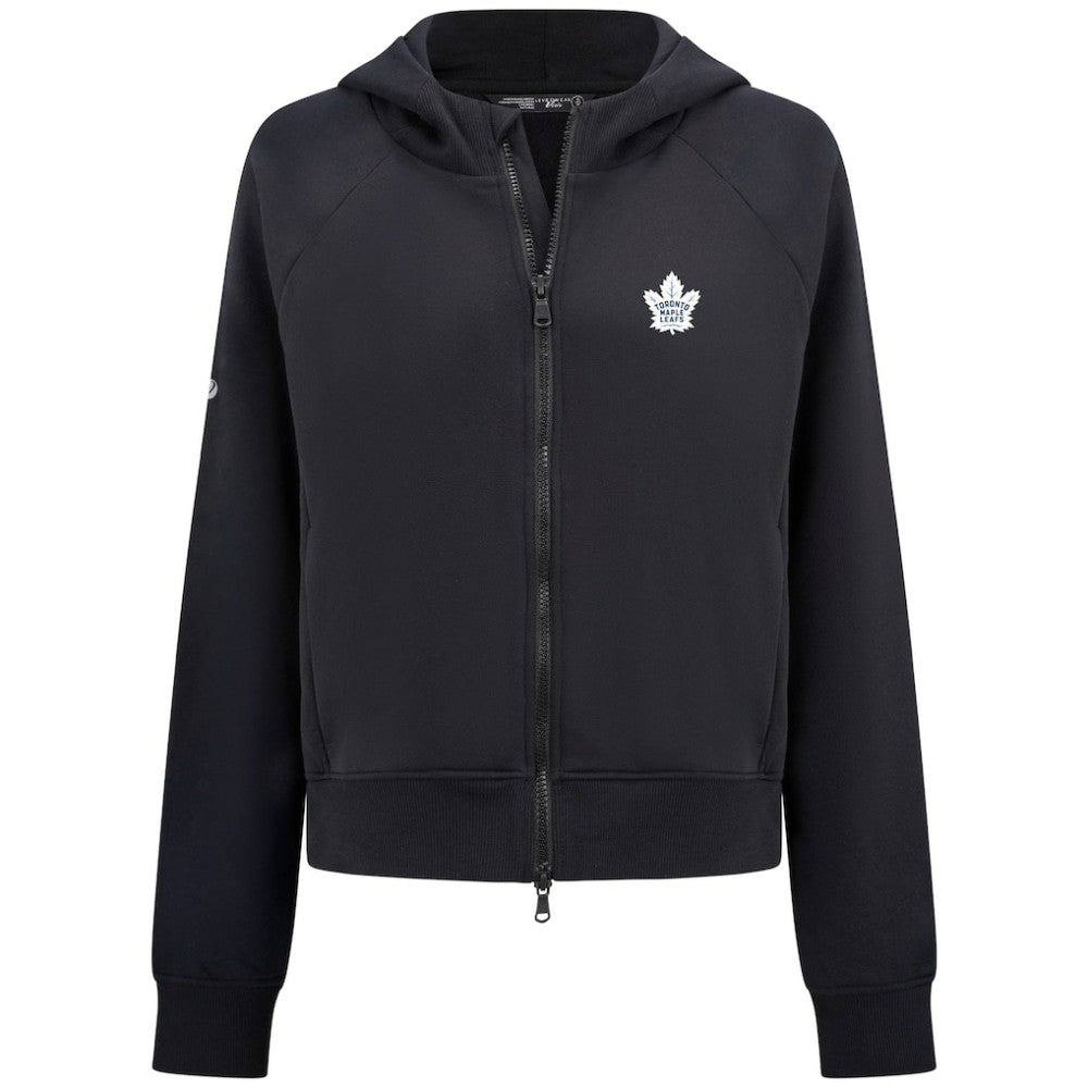 Toronto Maple Leafs Levelwear Women's Judd Raglan Full-Zip Hoodie Black
