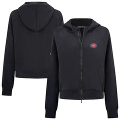 Montreal Canadiens Levelwear Women's Judd Raglan Full-Zip Hoodie Black