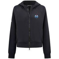 Edmonton Oilers Levelwear Women's Judd Raglan Full-Zip Hoodie Black