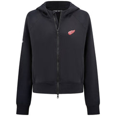 Detroit Red Wings Levelwear Women's Judd Raglan Full-Zip Hoodie Black