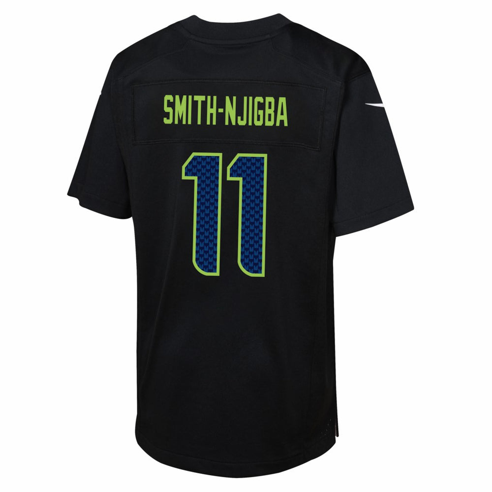Jaxon Smith-Njigba Seattle Seahawks Youth Super Bowl LX Patch Carbon Fashion Game Jersey - Black